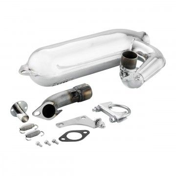 VMC SILURO SPORT CHROMED muffler for Vespa Small frame  VMC RACING - 2