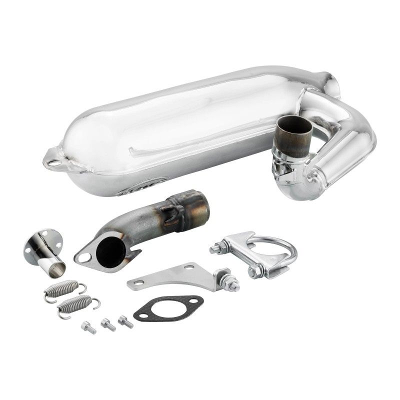VMC SILURO SPORT CHROMED muffler for Vespa Small frame  VMC RACING - 1