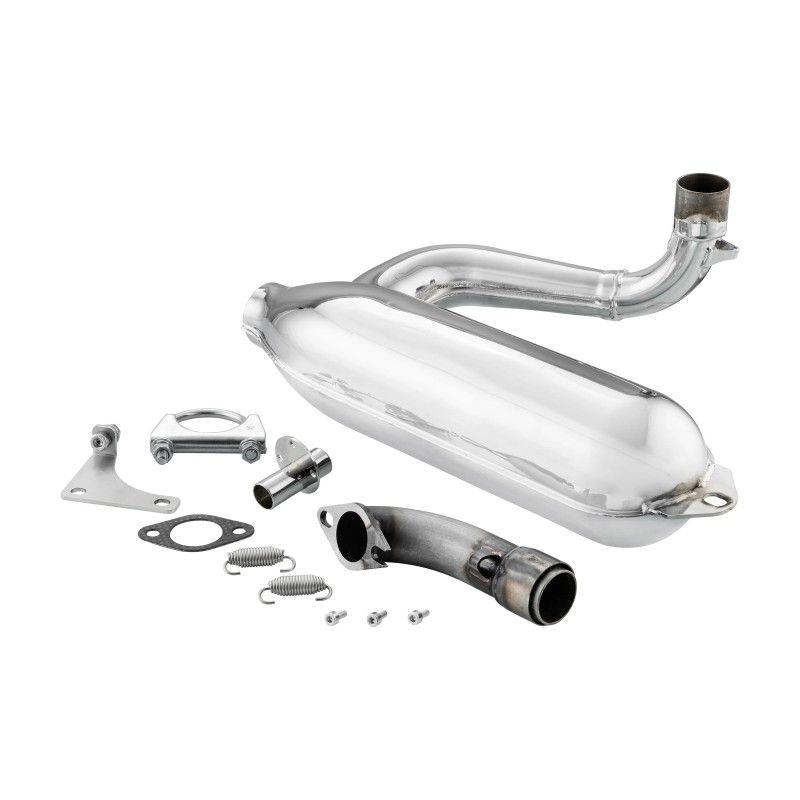 VMC SILURO SPORT CHROMED muffler for Vespa Small frame  VMC RACING - 1