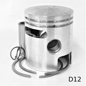 Pistone 43 mm Spinotto 12mm per PIAGGIO CIAO / BOXER / BRAVO 2 tempi  VMC RACING - 1