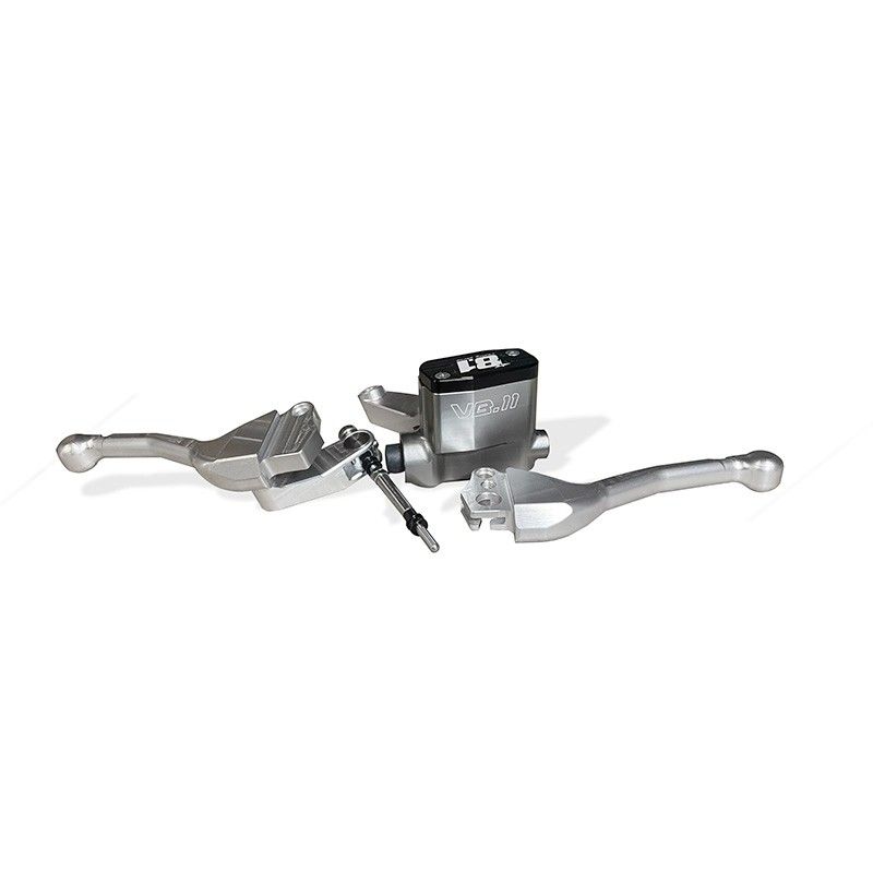 OTTOPUNTOUNO VB-11 Brake Pump and Clutch Lever Kit for Vespa Primavera, ET3, Sprint – CNC Aluminum Ø 11 mm – Silver  ottopuntoun