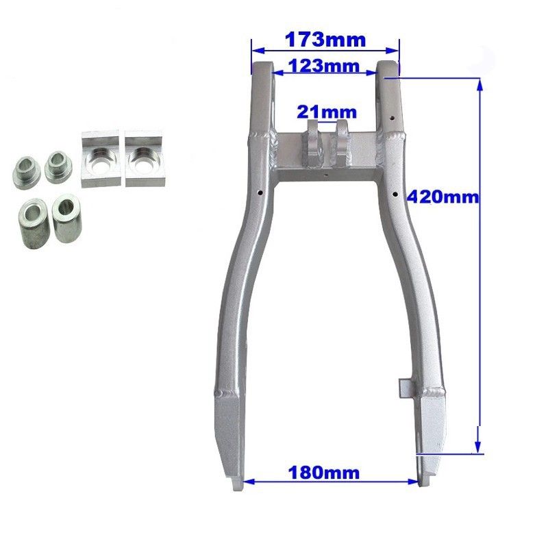 Forcellone In Alluminio Per Pitbike - Interasse Max 42 cm  VMC RACING - 1