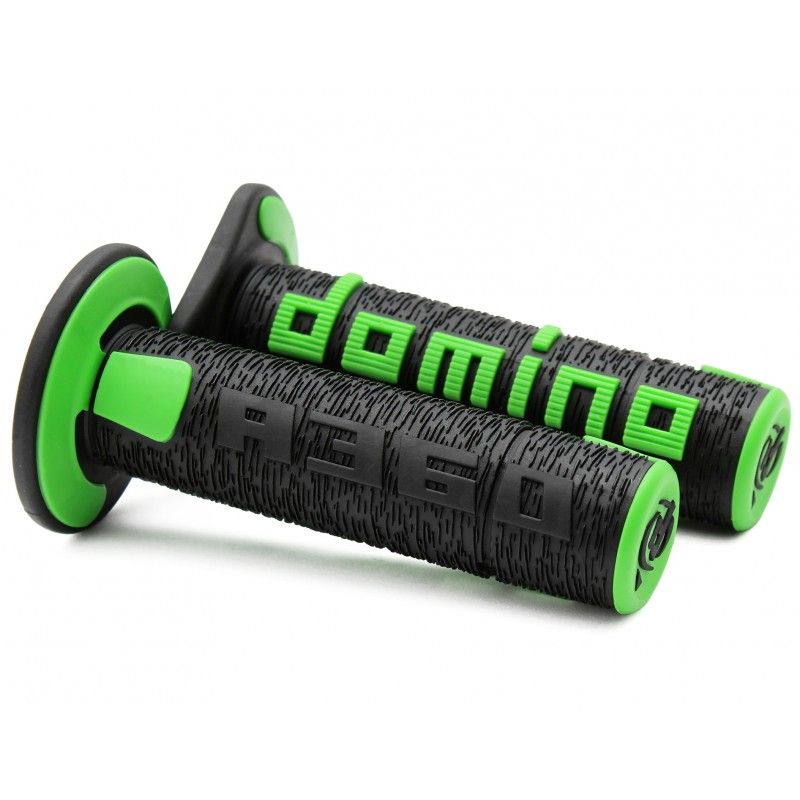 PAIR OF BLACK/GREEN OFF-ROAD DOMINO cod. A36041C4044A7-0  DOMINO - 1