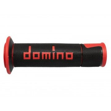 COPPIA MANOPOLE NERO/ROSSO ROAD-RACING DOMINO cod. A45041C4240B7-0  DOMINO - 1