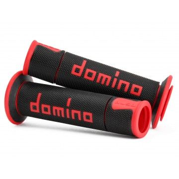 COPPIA MANOPOLE NERO/ROSSO ROAD-RACING DOMINO cod. A45041C4240B7-0  DOMINO - 2