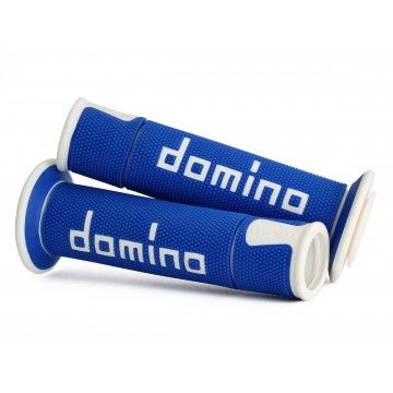 COPPIA MANOPOLE BLU/BIANCO ROAD-RACING DOMINO cod. A45041C4648B7-0  DOMINO - 1