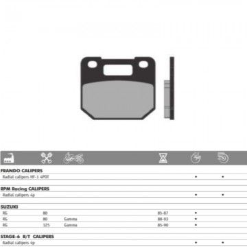VMC Brake Pads for 4-Piston Radial Caliper - Ceramic  VMC RACING - 1