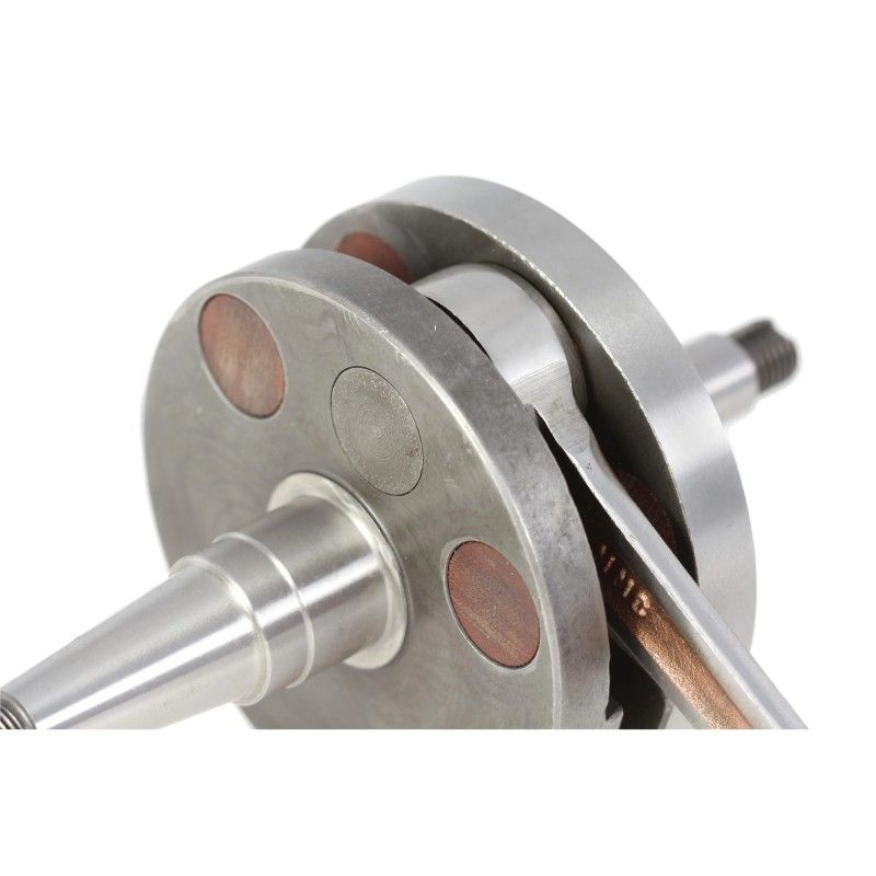 Albero motore MAZZUCCHELLI AMT 166M VT per Vespa PE 200 - Volani tondi - Corsa 60 mm - Cuscinetto 25 - Biella int. 110  NUOVA MA