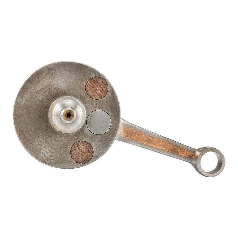 Albero motore MAZZUCCHELLI AMT 166VT per Vespa PE 200  Volani tondi - Corsa 57 mm - Cuscinetto 25 - Biella int. 110  NUOVA MAZZU