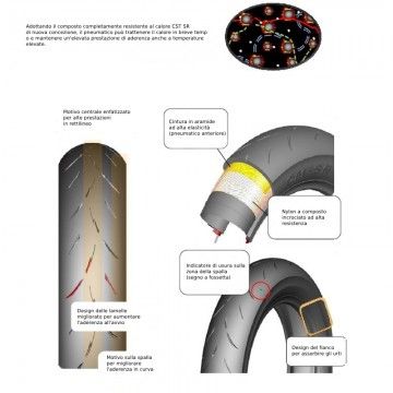 Pneumatico CST CM-SR 2 100/90 - 12 49J TL  CST TIRE - 4