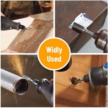 Set di 10 Frese in Carburo di Tungsteno per Dremel - Codolo 3 mm, Testa Abrasiva 6 mm - Ideali per Legno, Intaglio in Pietra e  