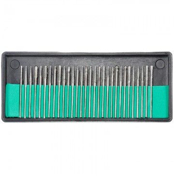 FRESE DIAMANTATE GAMBO 3,00 mm PUNTE LAVORAZIONI DREMEL MINI TRAPANO FRESINO - 30 pz  AVO - 8