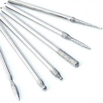 FRESE DIAMANTATE GAMBO 3,00 mm PUNTE LAVORAZIONI DREMEL MINI TRAPANO FRESINO - 30 pz  AVO - 7