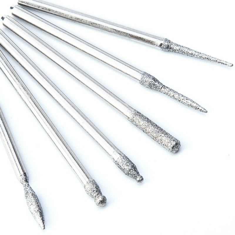 FRESE DIAMANTATE GAMBO 3,00 mm PUNTE LAVORAZIONI DREMEL MINI TRAPANO FRESINO - 30 pz  AVO - 7