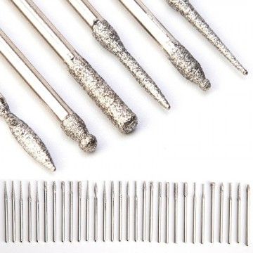 FRESE DIAMANTATE GAMBO 3,00 mm PUNTE LAVORAZIONI DREMEL MINI TRAPANO FRESINO - 30 pz  AVO - 6