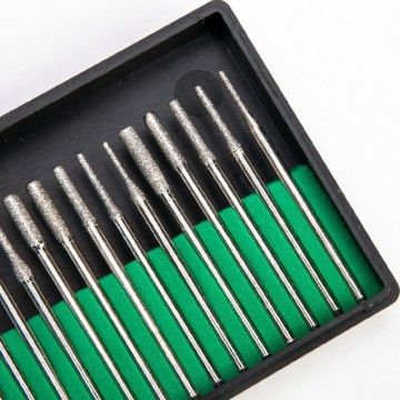 FRESE DIAMANTATE GAMBO 3,00 mm PUNTE LAVORAZIONI DREMEL MINI TRAPANO FRESINO - 30 pz  AVO - 9