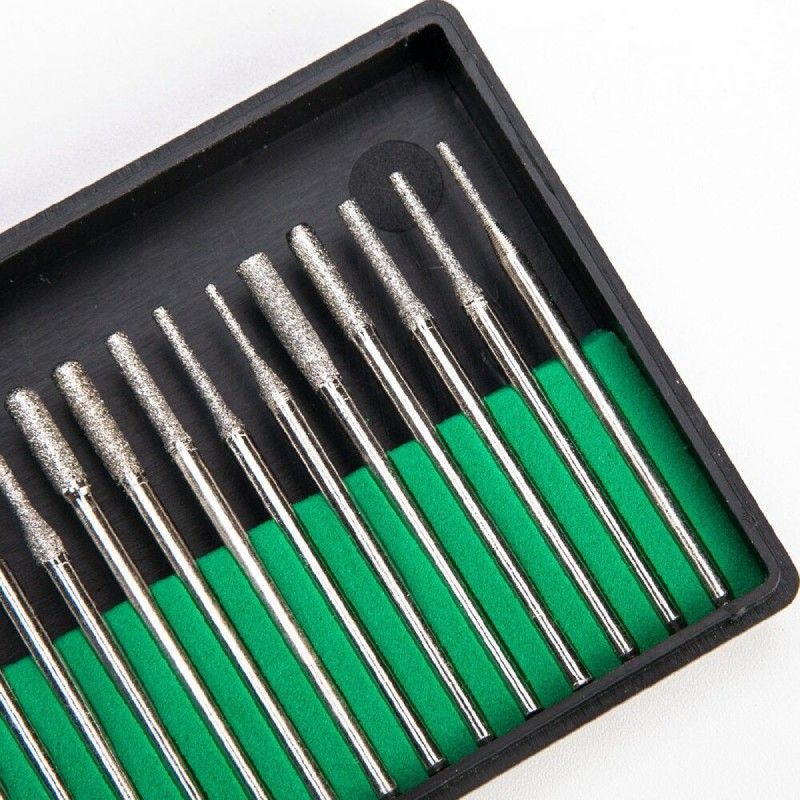 FRESE DIAMANTATE GAMBO 3,00 mm PUNTE LAVORAZIONI DREMEL MINI TRAPANO FRESINO - 30 pz  AVO - 9