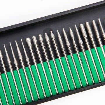 FRESE DIAMANTATE GAMBO 3,00 mm PUNTE LAVORAZIONI DREMEL MINI TRAPANO FRESINO - 30 pz  AVO - 10