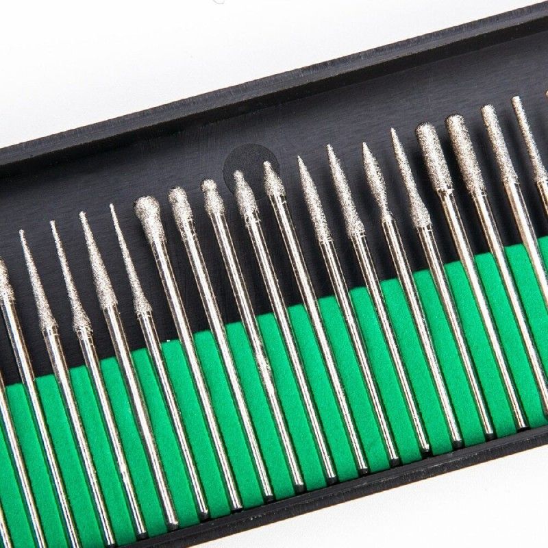 FRESE DIAMANTATE GAMBO 3,00 mm PUNTE LAVORAZIONI DREMEL MINI TRAPANO FRESINO - 30 pz  AVO - 10