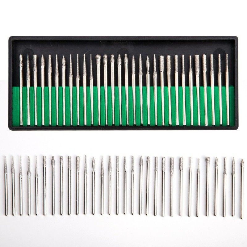 FRESE DIAMANTATE GAMBO 3,00 mm PUNTE LAVORAZIONI DREMEL MINI TRAPANO FRESINO - 30 pz  AVO - 11