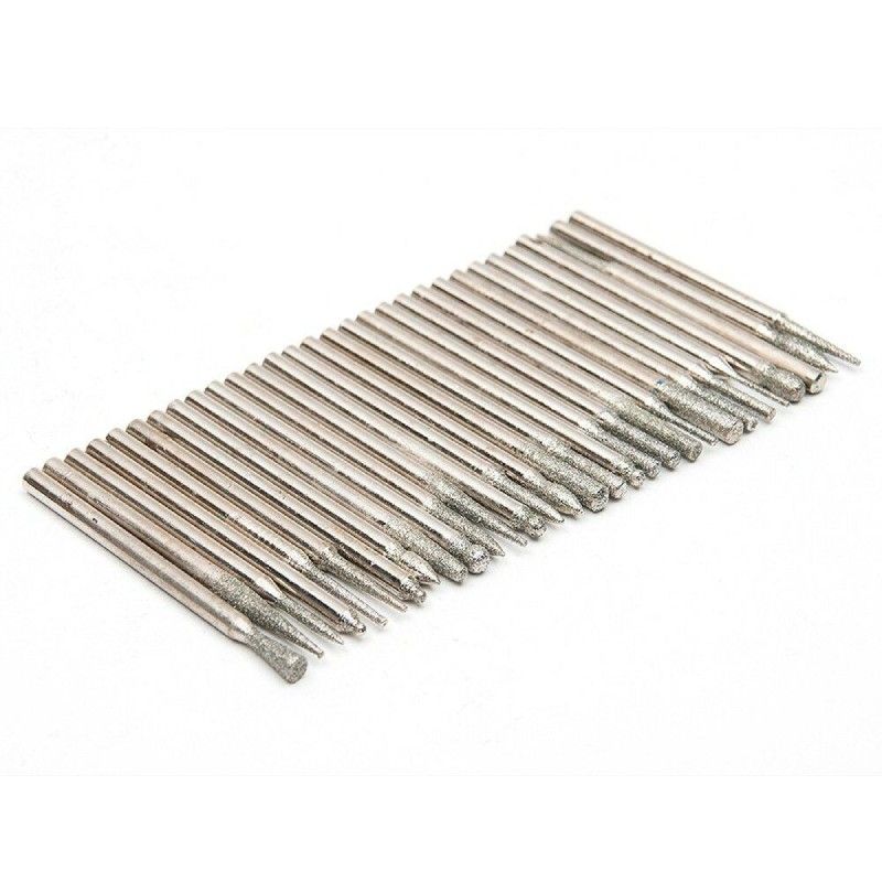 FRESE DIAMANTATE GAMBO 3,00 mm PUNTE LAVORAZIONI DREMEL MINI TRAPANO FRESINO - 30 pz  AVO - 5