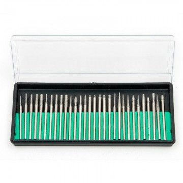 FRESE DIAMANTATE GAMBO 3,00 mm PUNTE LAVORAZIONI DREMEL MINI TRAPANO FRESINO - 30 pz  AVO - 12