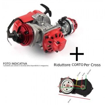 Mini Moto Quad Cross Engine Split Head 49cc Carburetor 14 - Short Reducer AVO - 1