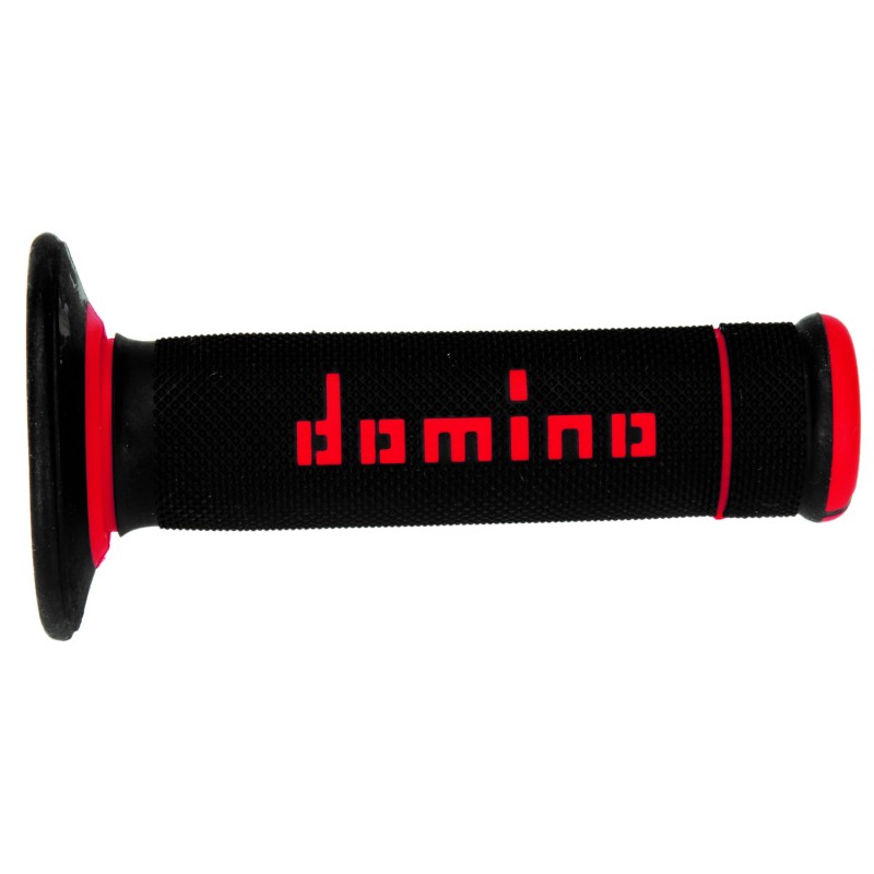 COPPIA MANOPOLE NERO/ROSSO OFF-ROAD DOMINO cod. A02041C4240A7-1  DOMINO - 1