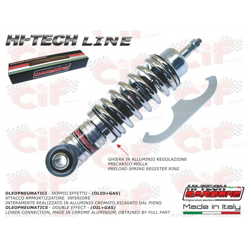 CARBONE "HI TECH" ADJUSTABLE FRONT SHOCK ABSORBER - CHROME - VESP  CARBONE - 1