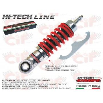 CARBONE "HI TECH" ADJUSTABLE FRONT SHOCK ABSORBER - CHROME/RED -  CARBONE - 1