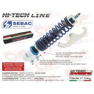AMMORTIZZATORE ANTERIORE "SEBAC" "HI TECH" REGISTRABILE - BIANCO/BLU - V  CARBONE - 1