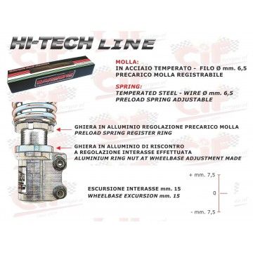 AMMORTIZZATORE ANTERIORE CARBONE "HI TECH" REGISTRABILE - CROMATO - VESP  CARBONE - 2