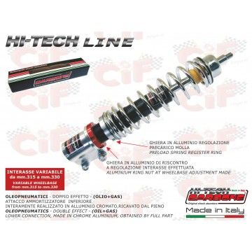 CARBONE "HI TECH" ADJUSTABLE FRONT SHOCK ABSORBER - CHROME - VESP  CARBONE - 1
