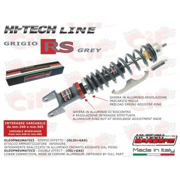 CARBONE "HI TECH" ADJUSTABLE REAR SHOCK ABSORBER - GREY "RS" VESPA 50 - 125 - ET3 - PX - PXE - LML CIF : 6314-HRS
  CARBONE - 1