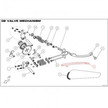 Pattino Guida catena Inferiore DAYTONA 190 - 86395  DAYTONA - 1