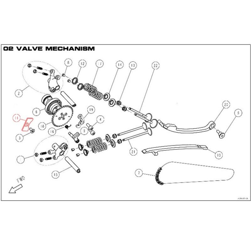 Camshaft Retainer Plate DAYTONA 190 - 86389  DAYTONA - 1