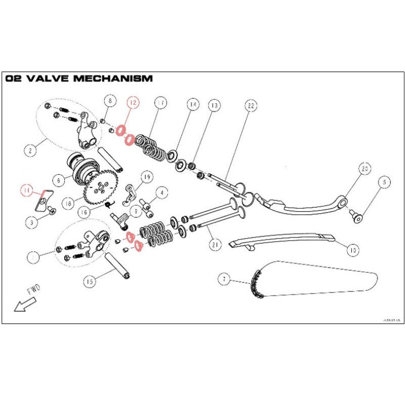 Original Valve Spring Retainer DAYTONA 190 - 86400  DAYTONA - 1