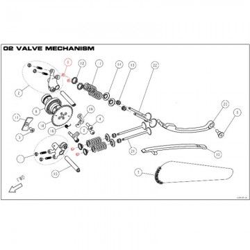 Semiconi Valvole per Motore DAYTONA 190 - 86402  DAYTONA - 1