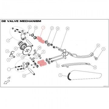 Valve spring for DAYTONA 190 (Yellow) - 87343  DAYTONA - 1