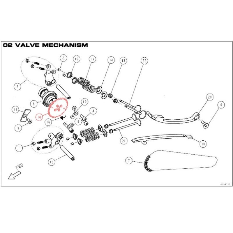 Timing ring gear for DAYTONA 190 engines with 34 teeth - 86879  DAYTONA - 1