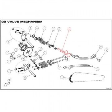 Valvola Aspirazione DAYTONA 190 t24.5 - 86397  DAYTONA - 1