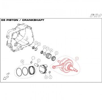 DAYTONA 190 Corsa 62 Crankshaft - 86620  DAYTONA - 1