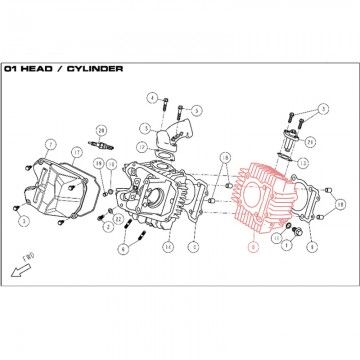 Cilindro Pibtike Originale 62 mm Per DAYTONA 190 - 86366  DAYTONA - 1