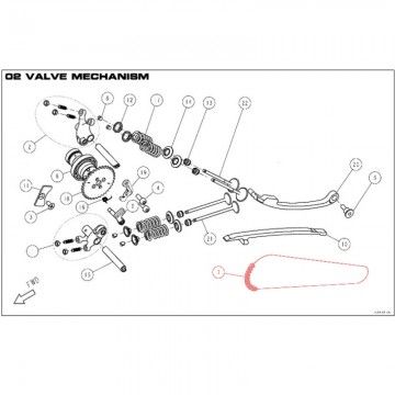 Timing Chain for DAYTONA 190cc Engines 94 Links - 86391  DAYTONA - 1