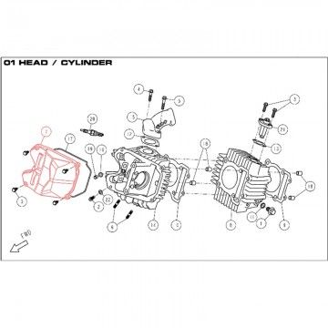 Coperchio Testa Motore DAYTONA 190 - 86367  DAYTONA - 1