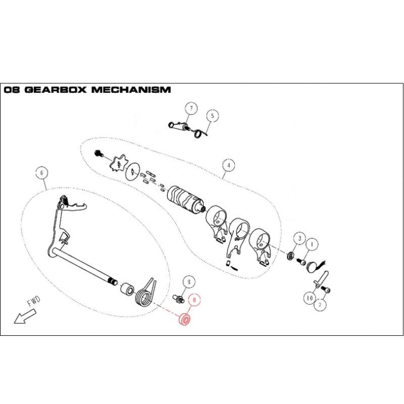 Oil seal 11.6 x 24 x 10 Gear selector DAYTONA 190 - 83837  DAYTONA - 1