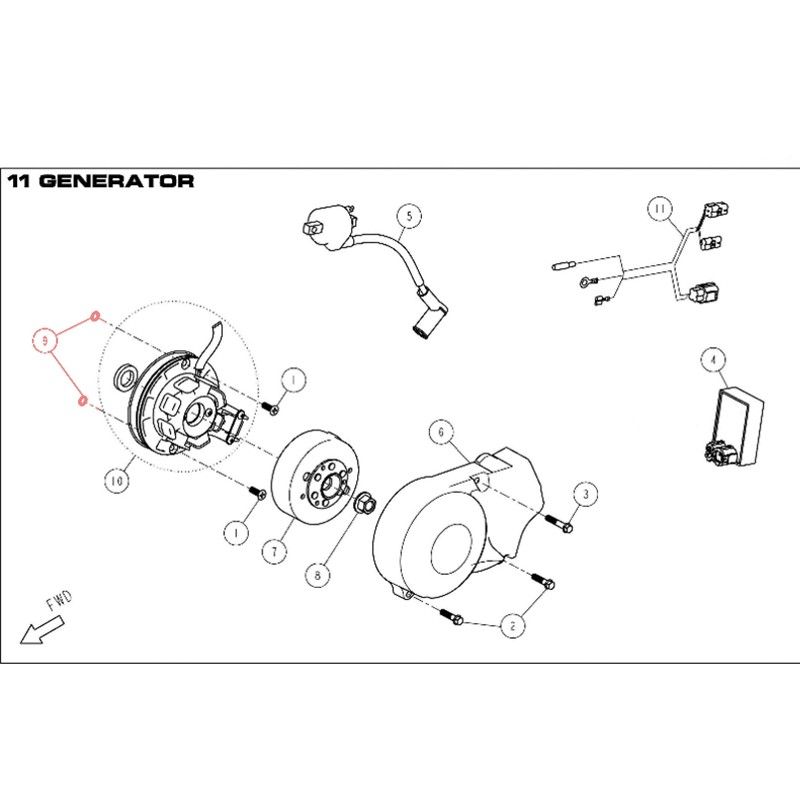 O-ring Ignition Plate and Head Centering 6.5 x 1.8 mm DAYTONA 190 - 86479  DAYTONA - 1