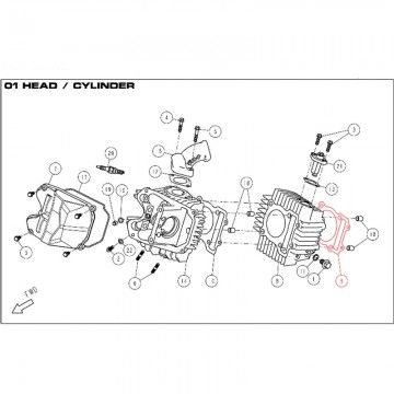 DAYTONA 70mm Metal Cylinder Base Gasket - 86436  DAYTONA - 1