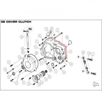 Clutch cover gasket DAYTONA 190 - 86437  DAYTONA - 1