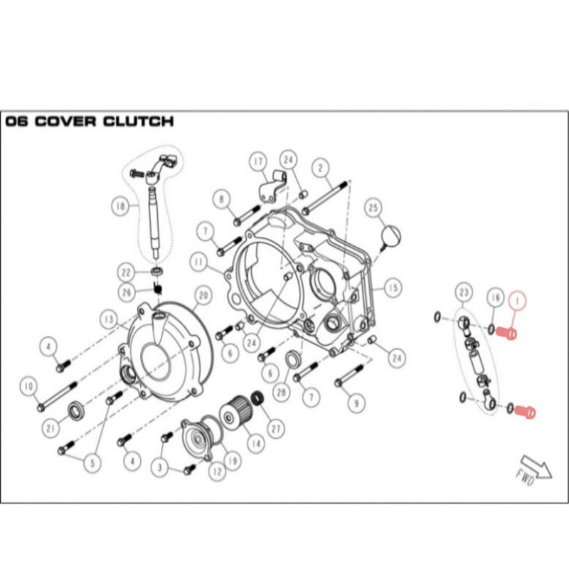 M10 x 22.5 Banjo Bolt for DAYTONA 190 - 86446  AVO - 1